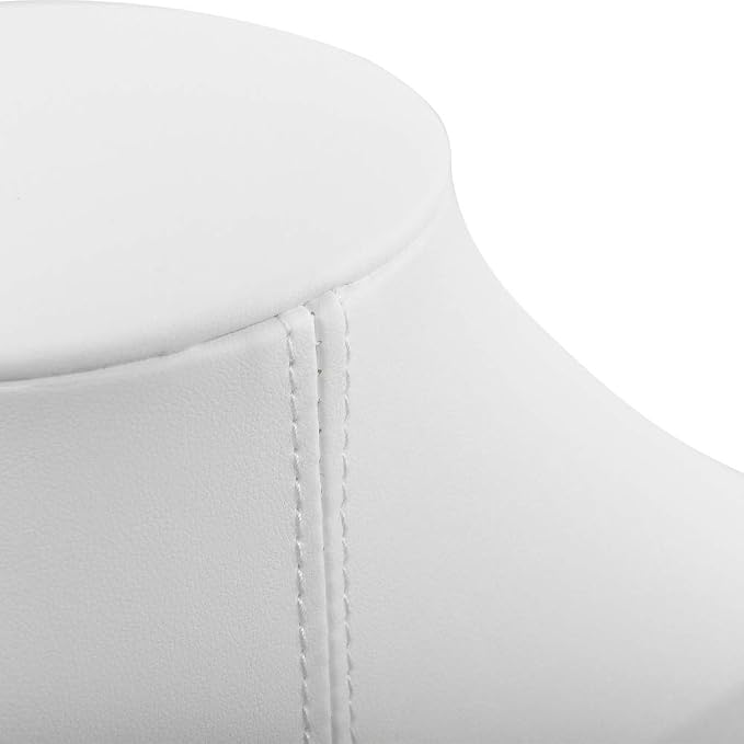 Oirlv White Leather Jewelry Bust Necklace Display Stand Trade Show Jewelry - Image 8