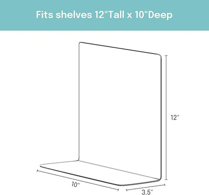 OKPOW Acrylic Shelf Dividers for Closet Organization: 4 Pack Durable Clear - Image 3