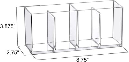 Amazing Abby - Glamour - 2-Pack Acrylic 4-Compartment Makeup Organizer - Image 5