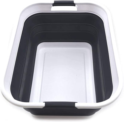 SAMMART 42L Collapsible Plastic Laundry Basket-Foldable Pop Up Storage by SAMMART