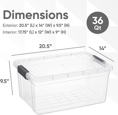Superio Storage Bins with Lids, Stackable Totes, BPA Free, Odor Free, Organizer - Image 2