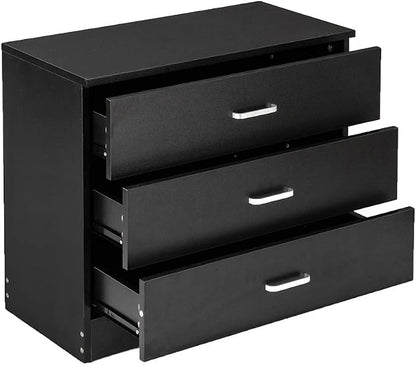 Karl home 3 Drawer Dresser, Modern Storage Chest of Drawers, Wood Bedside Table - Image 10