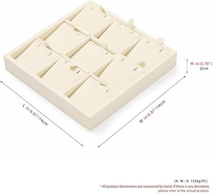 Oirlv Microfiber 9 Slots Jewelry Pendant Display Tray Jewelry Necklace - Image 8