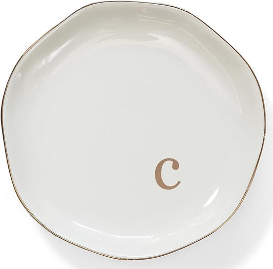 HOME SMILE Initials Ring Holder Jewery Tray by HOMESMILE