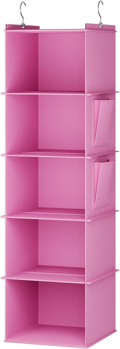 YOUDENOVA Hanging Closet Organizer, 5-Shelf Closet Hanging Storage Shelves - Image 8