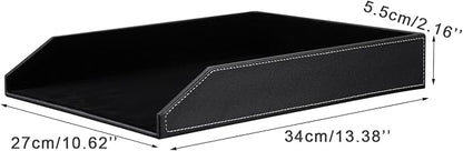 KINGFOM Letter Tray, PU Leather Paper Organizer Tray - Image 2