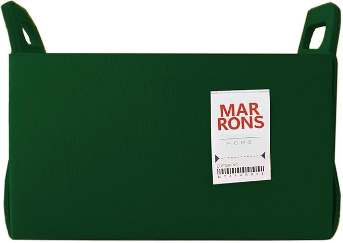 Collapsible Felt DEEPGREEN Storage Bin Medium 11"x7.1"x7.1" – Foldable Basket by MARRONS