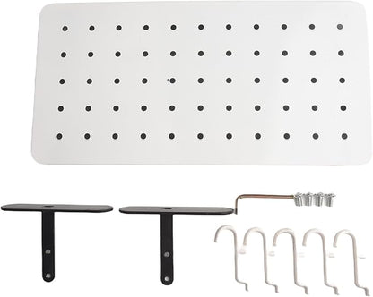Storage Pegboard for Wall Organization, 14.2" X 7.1" Magnetic-Friendly Steel - Image 7