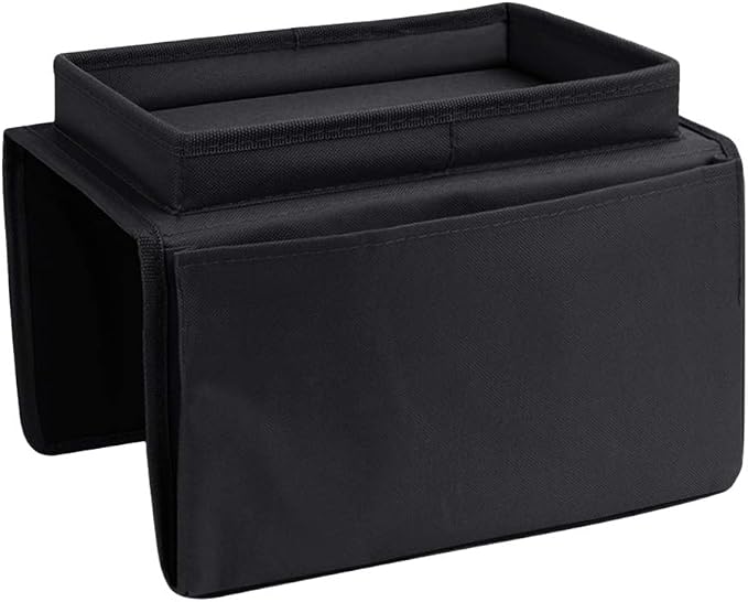 Sofa Armrest Organizer with Cup Holder Tray Chair Arm TV Remote Holder - Image 4