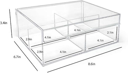 Isaac Jacobs 4-Compartment Clear Acrylic Organizer - Image 2