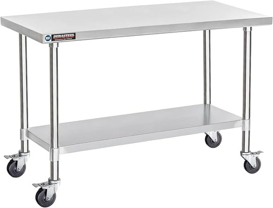 DuraSteel 24x60 NSF Stainless Steel Cart Work Table by DuraSteel