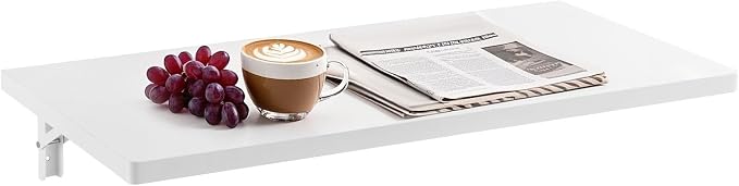 VEVOR Wall Mounted Folding Table, 31.5 x 15.7 inches Wall Mount Table, Floating - Image 11