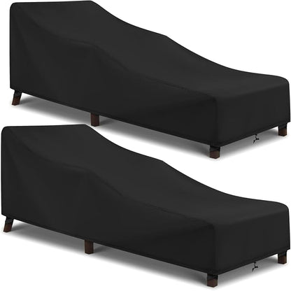 Arcedo Patio Chaise Lounge Cover Water Resistant, 2 Pack of Pool Lounge Chair by ARCEDO