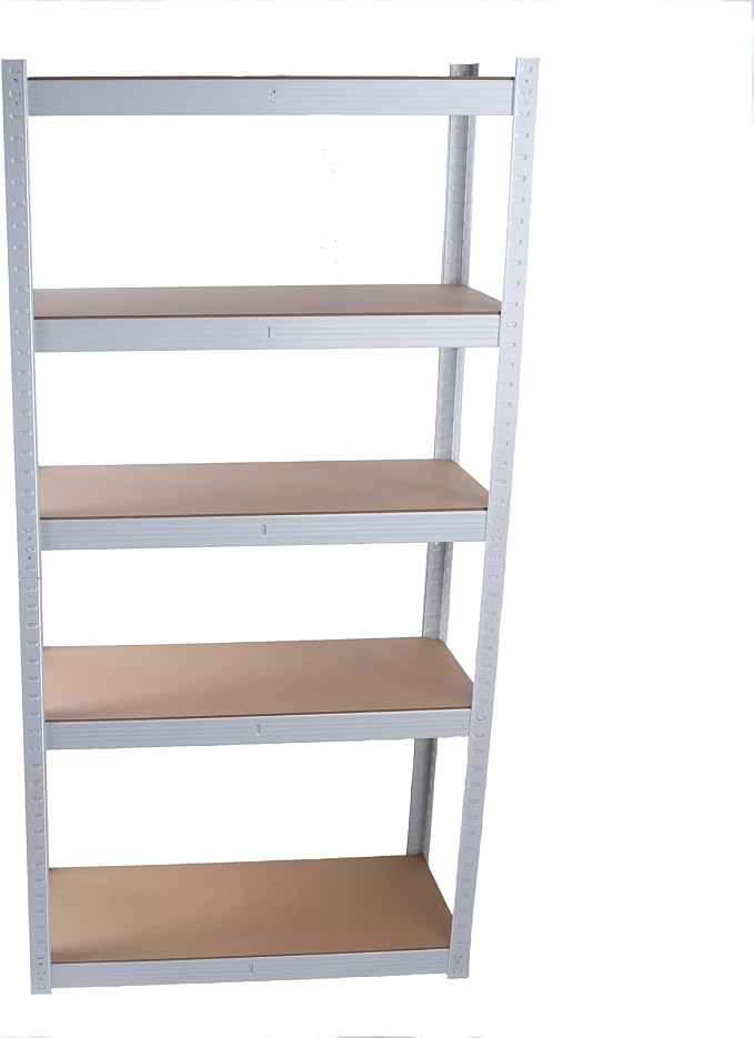 Weallux 5-Tier Metal Storage Shelf, 29.5 x 12 x 59 Inches, Adjustable Heavy - Image 4