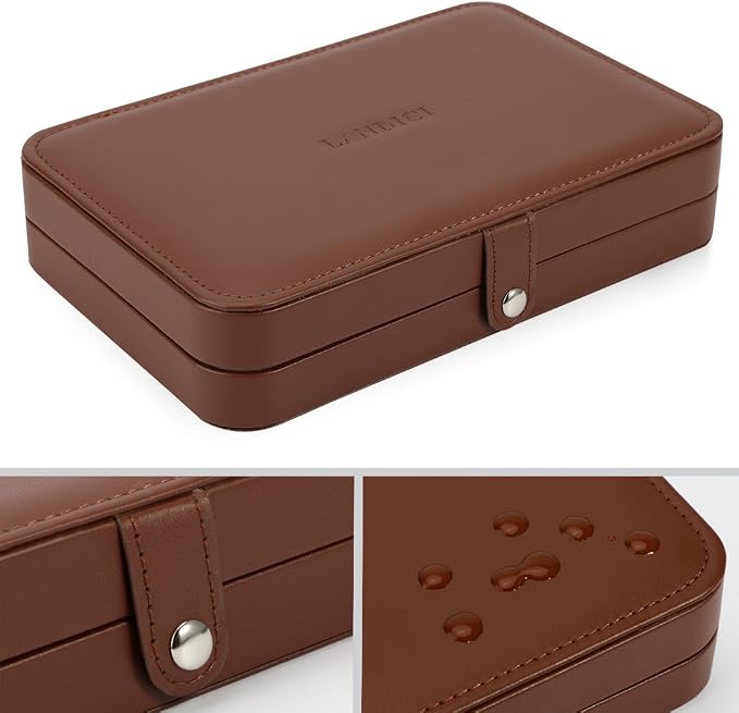 LANDICI Small Jewelry Box for Women Girls, PU Leather Travel Jewelry Case - Image 4