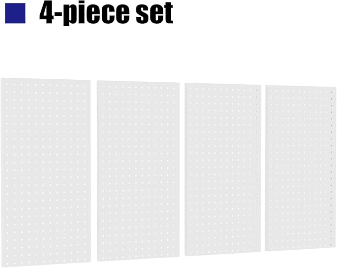 4 PCS - 12" W x 24" H x 0.78" D Metal Pegboard Wall Organizer, Compatible - Image 2