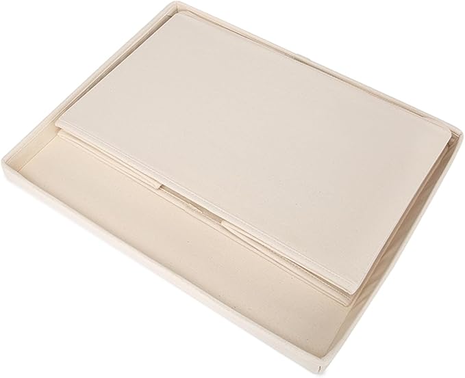Foldable Storage Bins with Lids Cotton Canvas Rectangular Storage Box Ideal - Image 6