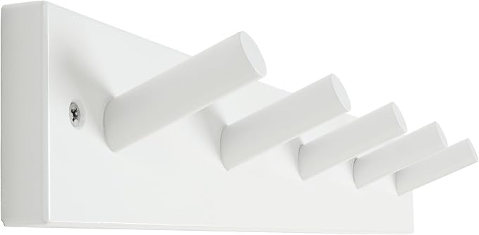 SKOLOO Wooden Wall Mounted Coat Rack, 5 Pegs Bamboo Wall Hook by SKOLOO