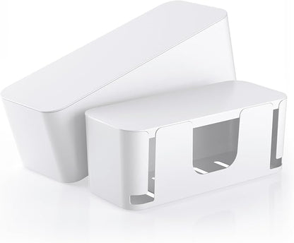Delamu 2 Pack Cable Management Box, Stylish Cable Box by DELAMU