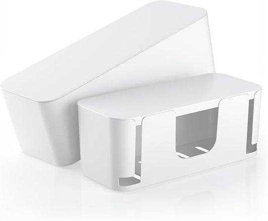 Delamu 2 Pack Cable Management Box, Stylish Cable Box by DELAMU