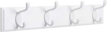 SONGMICS Wall-Mounted Coat Rack, Hook Rack, 4 Dual Metal Hooks, by SONGMICSbySONGMICSHOME