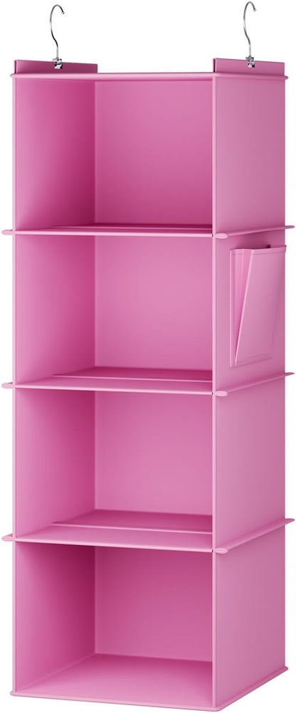 YOUDENOVA Hanging Closet Organizer, 4-Shelf Closet Hanging Storage Shelves - Image 8