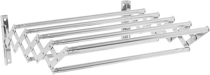Wall Mounted Laundry Drying Rack, Retractable Clothes Drying Rack by LKOEWQZAMX