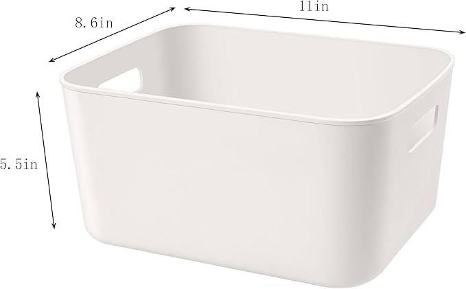 Set Of 2 Plastic Storage Bins, 10.5×8×5.5" Versatile Kitchen Pantry - Image 7