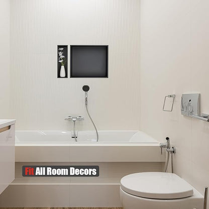 JQK Shower Niche No Tile Need, 304 Stainless Steel Recessed Shower Caddy - Image 5