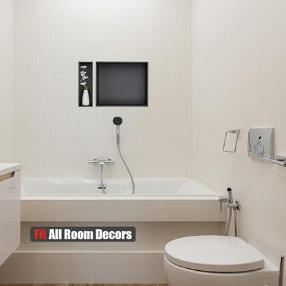 JQK Shower Niche No Tile Need, 304 Stainless Steel Recessed Shower Caddy - Image 5