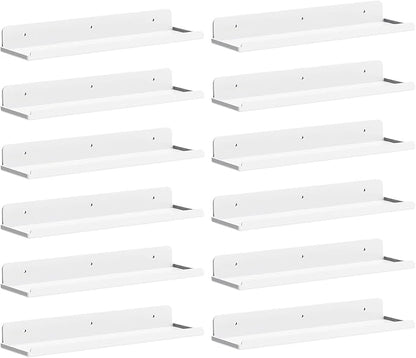 Lifewit Floating Shelves for Wall, 12 Pack White Acrylic Shelf 15" Room Decor by Lifewit