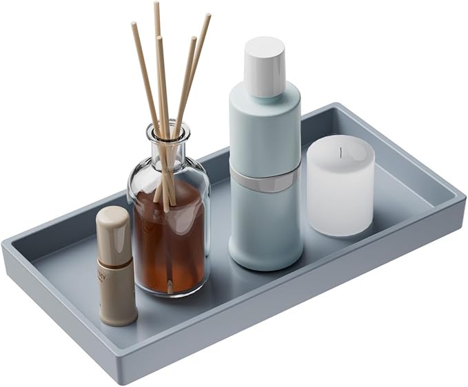 Vanity and Bathroom Tray, 6.3" ABS Countertop Organizer, Waterproof Vanity Tray by Unknown