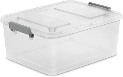 12.7 Quart Clear Plastic Modular Storage Containers - Image 8