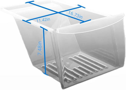 PENSUN Refrigerator Crisper Drawer 240337103 Replacement Shatterproof Clear - Image 2