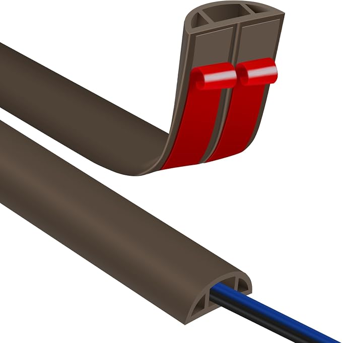 Floor Cord Covers for Wires 3.3FT Cable Hider Wire Cover Self Adhesive Cord by JAHOMFAI
