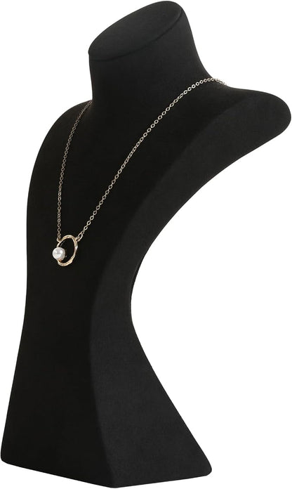 GemeShou Black necklace storage hanger stand jewelry organizer, Velvet jewelry by GemeShou