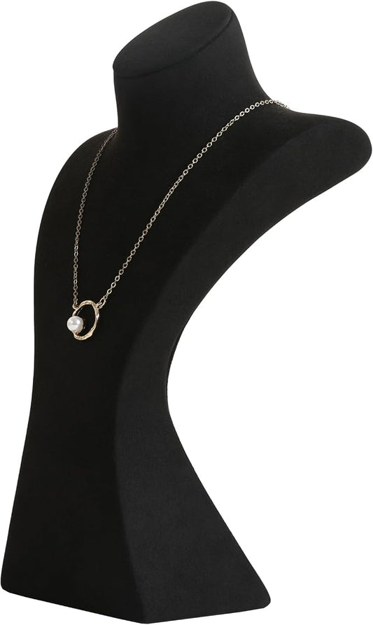 GemeShou Black necklace storage hanger stand jewelry organizer, Velvet jewelry by GemeShou