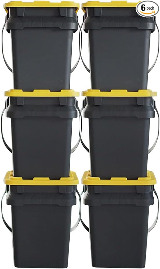 CX BLACK & YELLOW, 5-Gallon Heavy Duty Bucket Tough Storage Container & by BLACKYELLOW