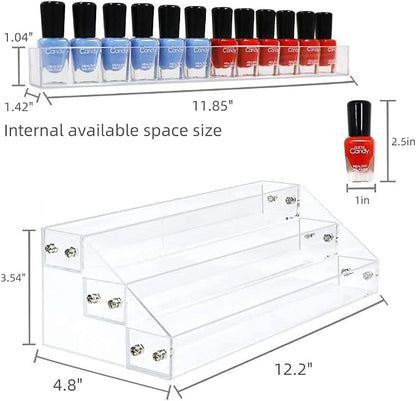 Kingtaily 3 Layers Stand Shelf Holder Clear Acrylic Rack - Image 5
