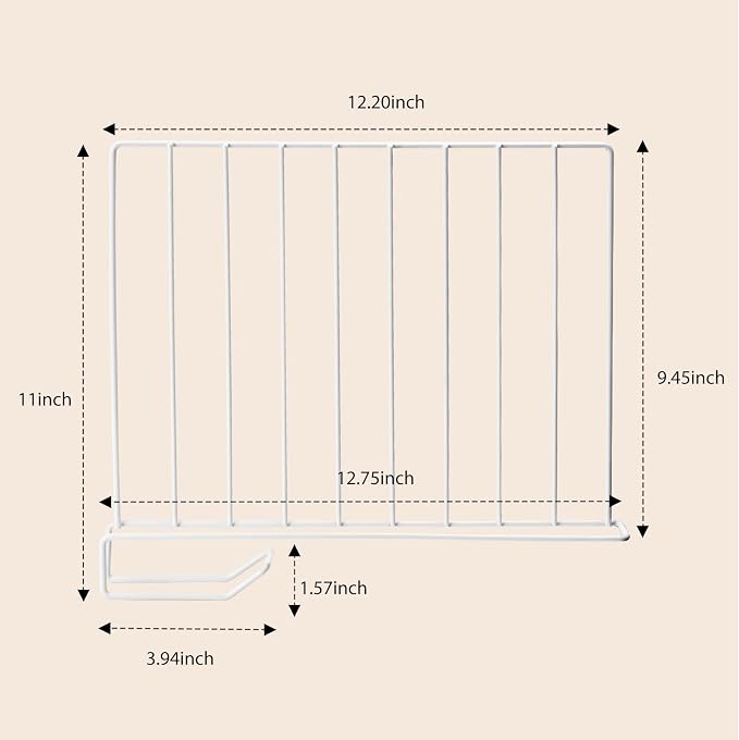 8-Pack 9“ Tall Metal Shelf Dividers - Image 2