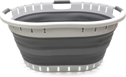 SAMMART 57L Collapsible 3-Handled Plastic Laundry Basket - Image 3