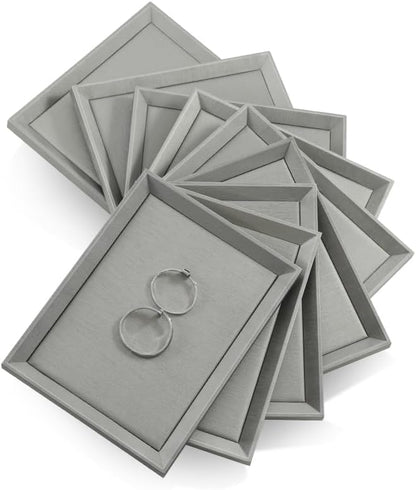 Leather Jewelry Tray, Premium Grey Organizer - Image 4
