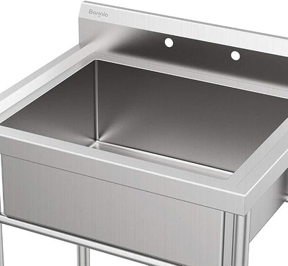 VINGLI Upgraded 28" Free Standing 304 Stainless Steel Utility Sinks - Image 7