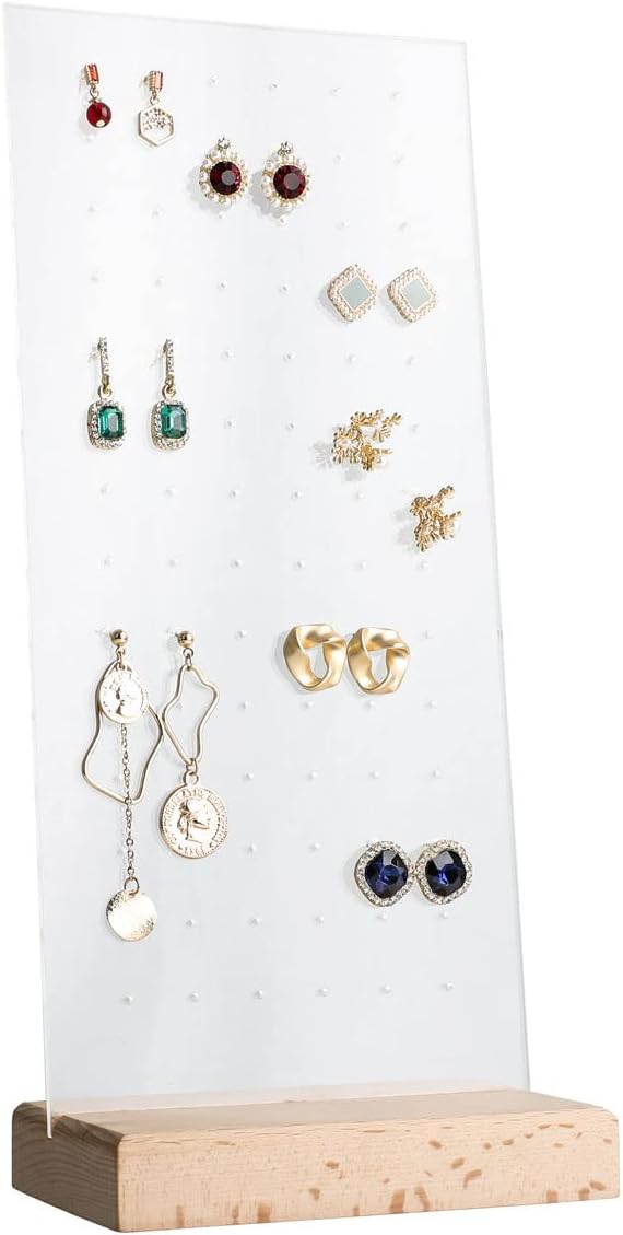 GemeShou Beech earring display for selling jewelry, wooden earring holder for by GemeShou