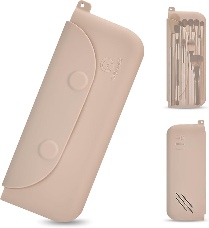 Silicone Makeup Brush Holder Large Travel Makeup Brush Case Original Design by COOL-ANGLE