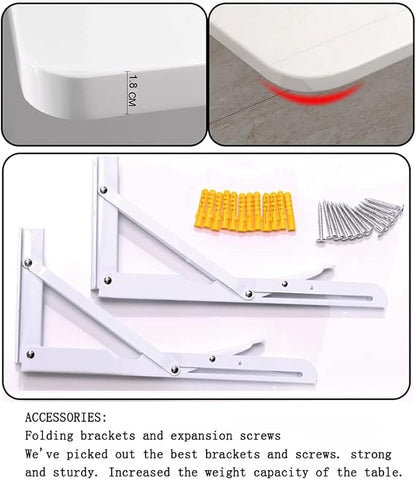 Wall Mounted Folding Table, Stainless Steel Bracket Laundry Folding Table - Image 8