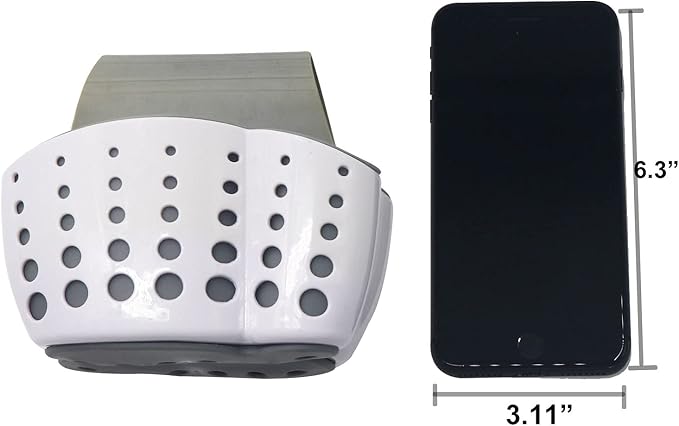 Sink Caddy Sponge Holder Soap Holder, Eunion Plastic Saddle Faucet Caddy Desk - Image 7