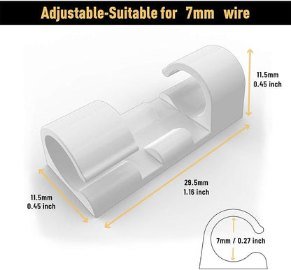 Cable Clips with Strong Self-Adhesive, XIAOXI Cord Organizer Cable Management - Image 5
