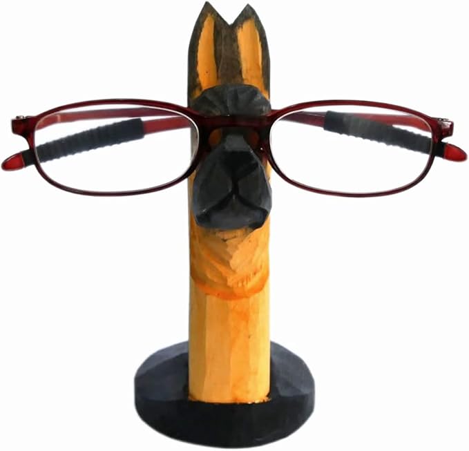 Red Dollar Handmade Wood Carved Animal Eyeglass Holder, Cute Sunglasses Display - Image 2