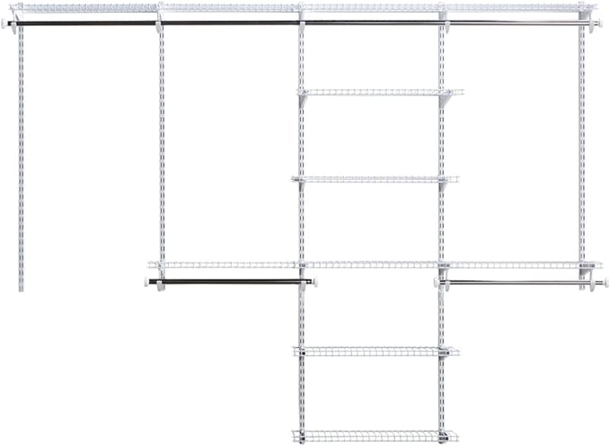 Rubbermaid Configurations Custom Closet Kit 4-8 Ft. Adjustable Metal Wire - Image 4